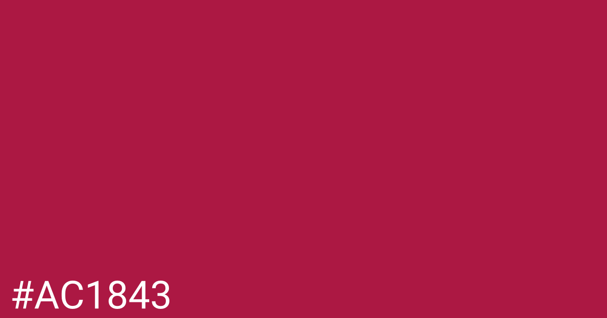 Hex color #ac1843 graphic