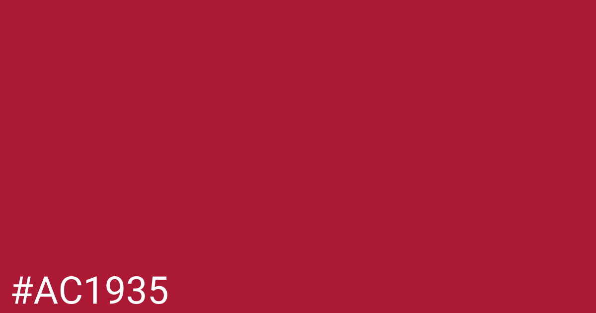 Hex color #ac1935 graphic