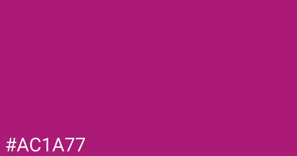Hex color #ac1a77 graphic