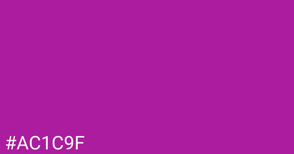 Hex color #ac1c9f graphic