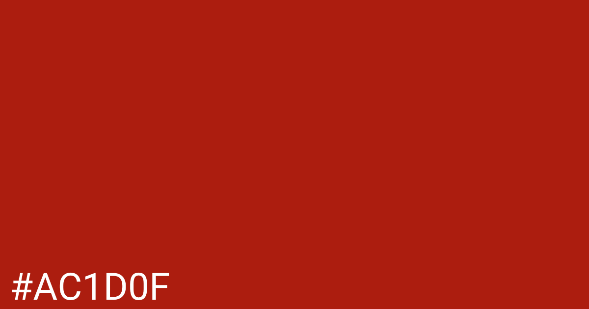 Hex color #ac1d0f graphic