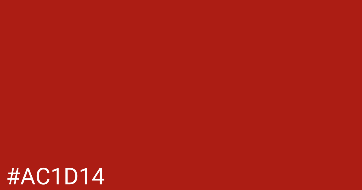Hex color #ac1d14 graphic