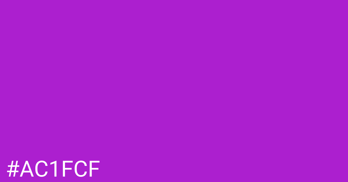 Hex color #ac1fcf graphic