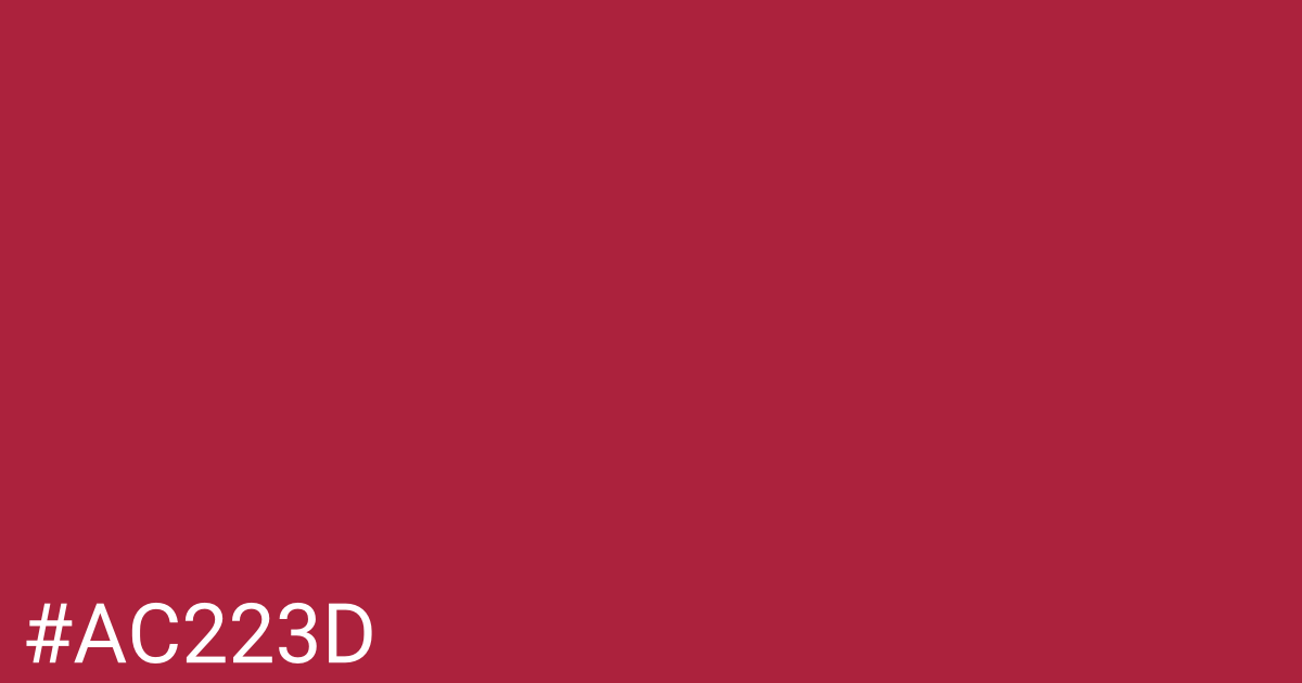 Hex color #ac223d graphic