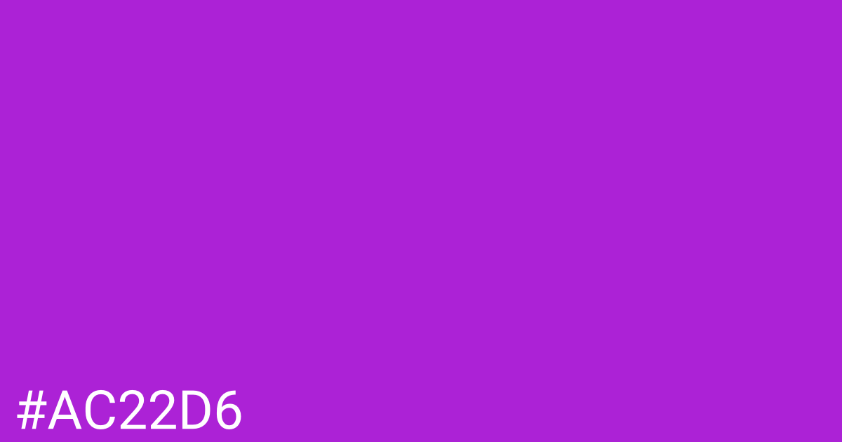 Hex color #ac22d6 graphic