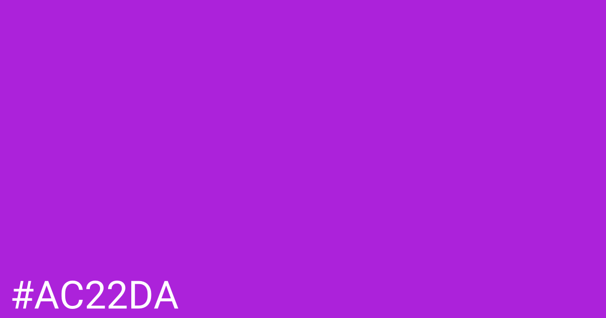 Hex color #ac22da graphic