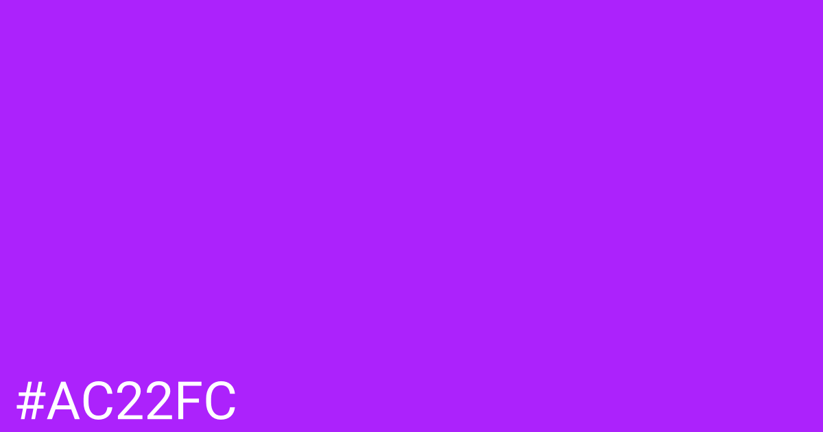 Hex color #ac22fc graphic