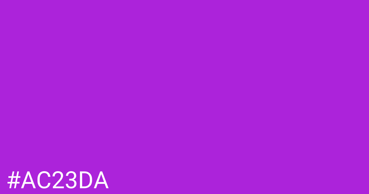 Hex color #ac23da graphic
