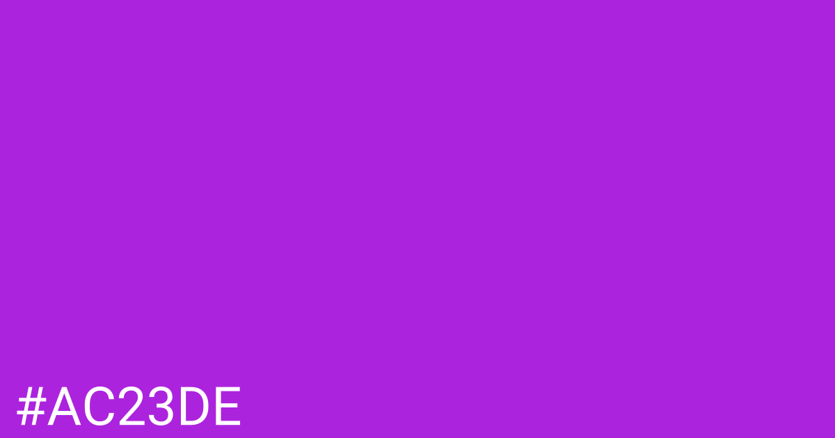 Hex color #ac23de graphic