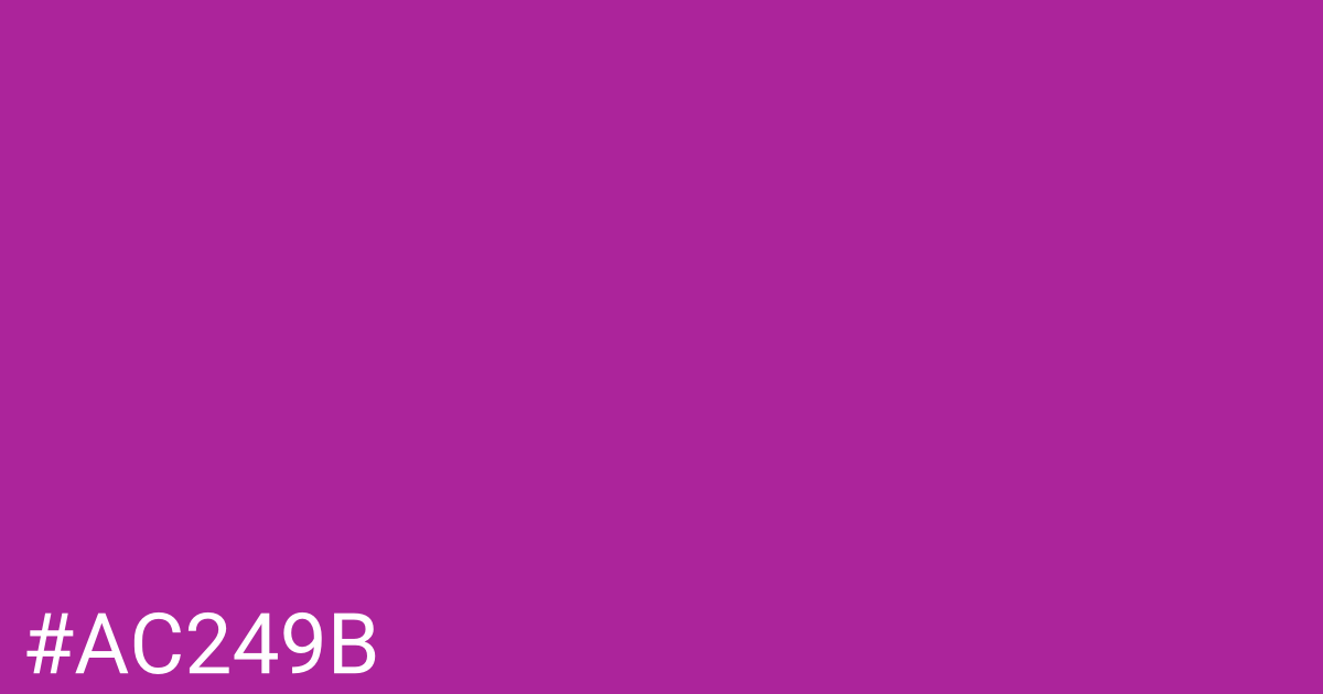 Hex color #ac249b graphic
