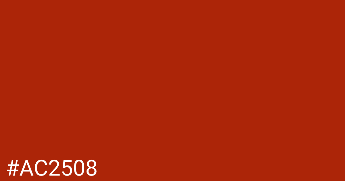 Hex color #ac2508 graphic