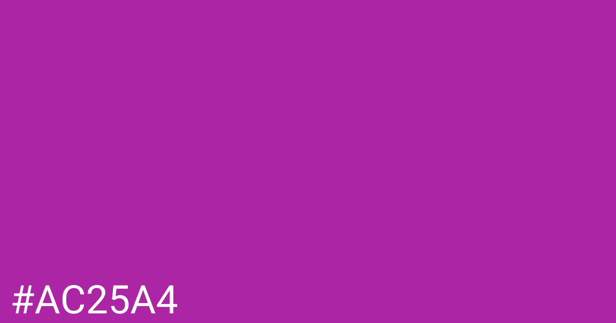 Hex color #ac25a4 graphic