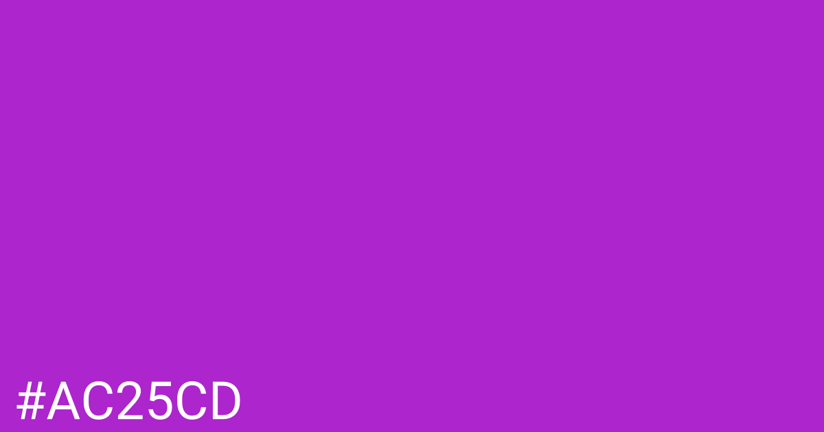 Hex color #ac25cd graphic