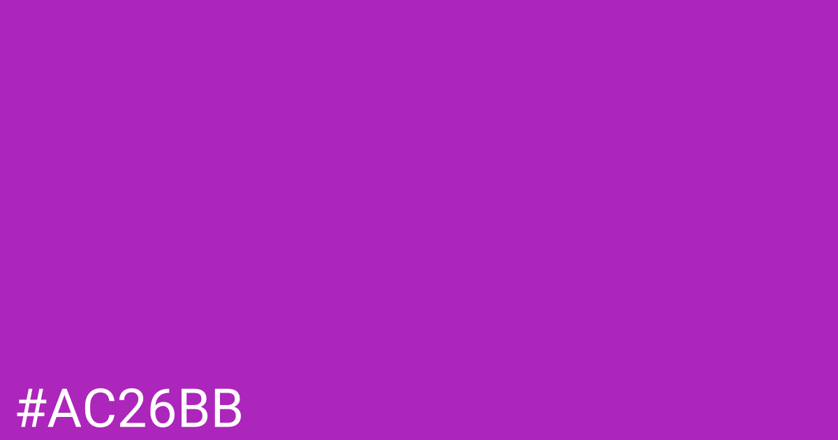 Hex color #ac26bb graphic