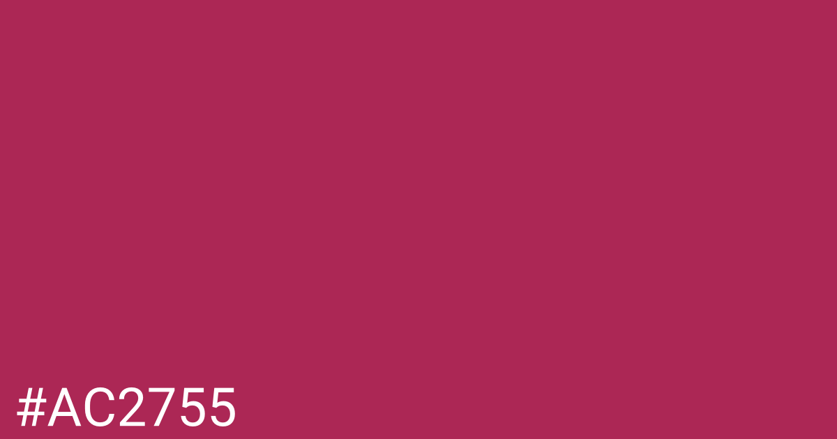 Hex color #ac2755 graphic