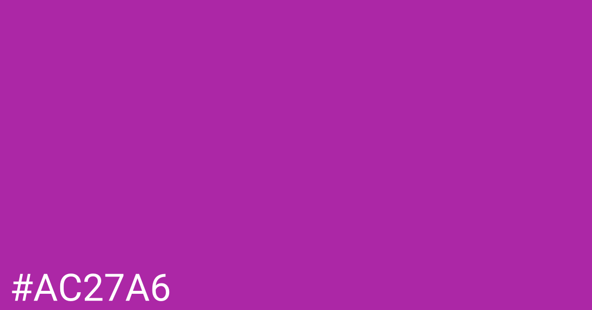 Hex color #ac27a6 graphic