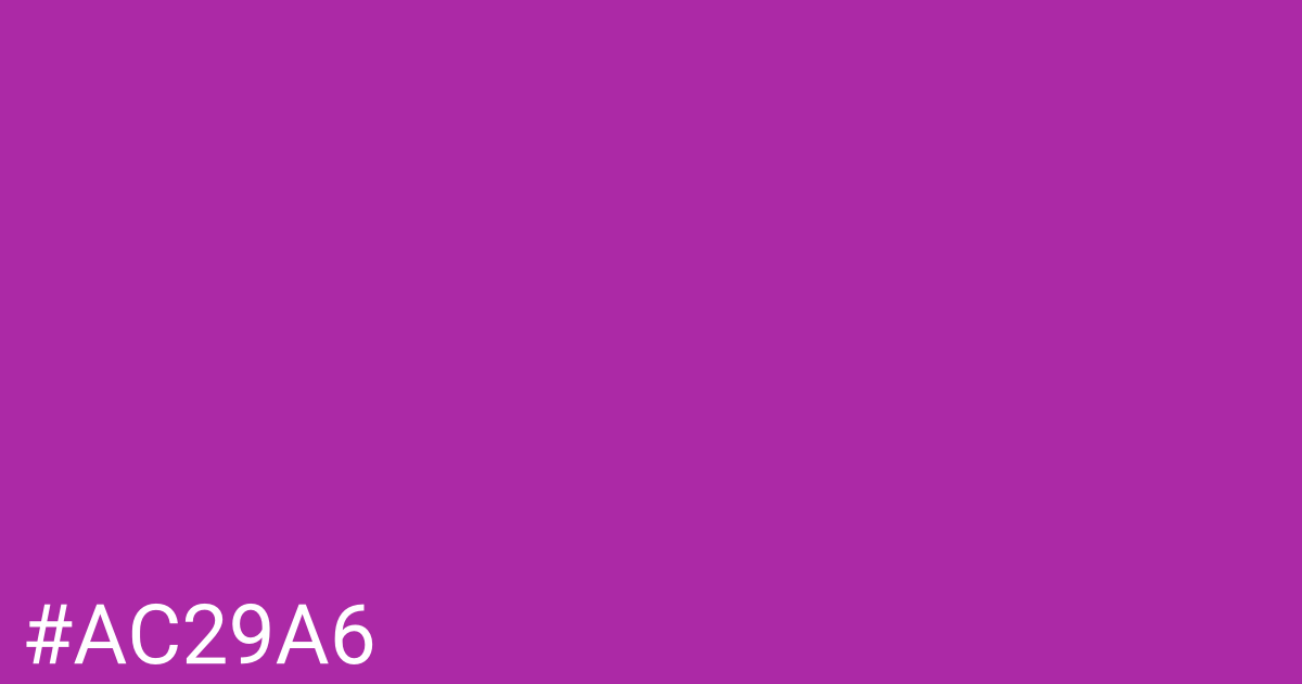 Hex color #ac29a6 graphic
