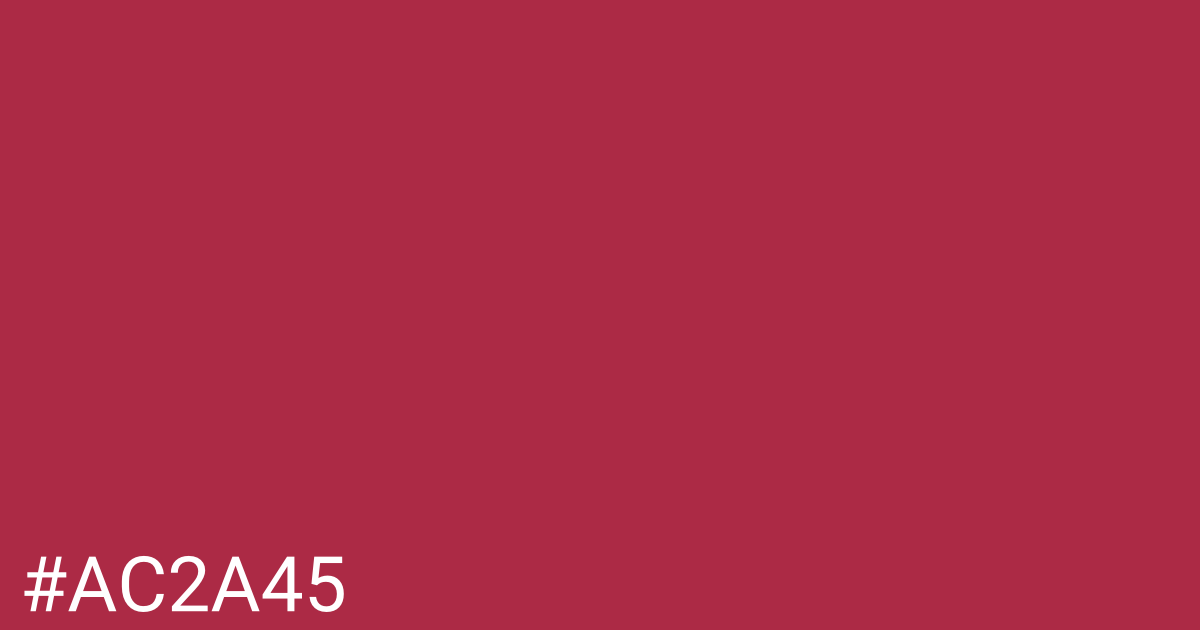 Hex color #ac2a45 graphic