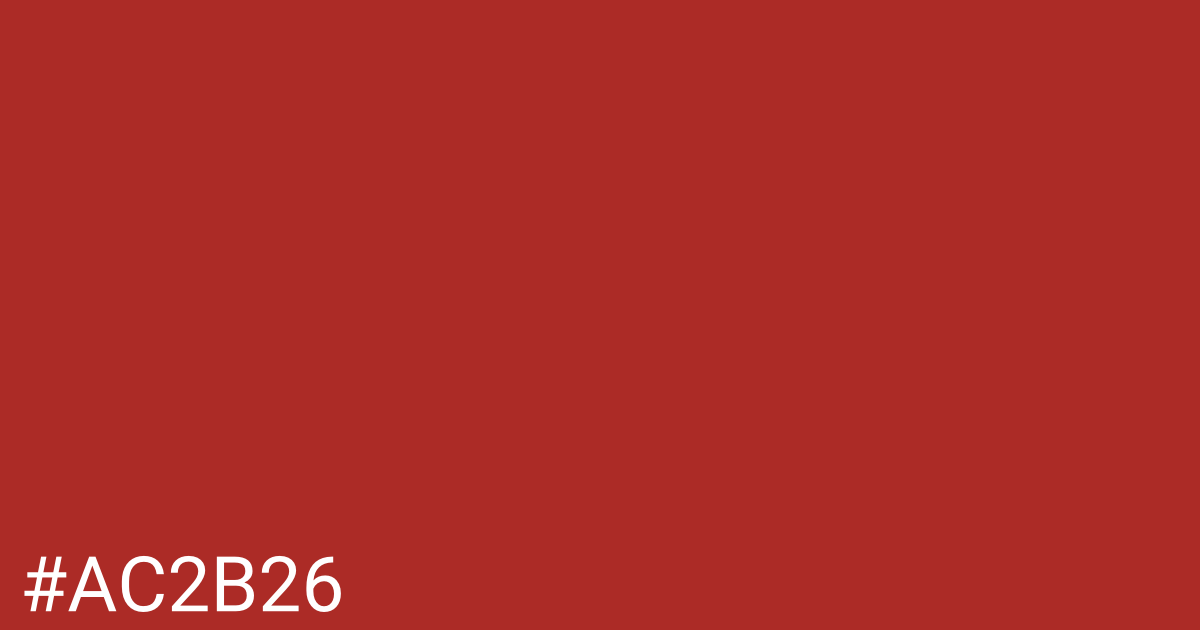 Hex color #ac2b26 graphic