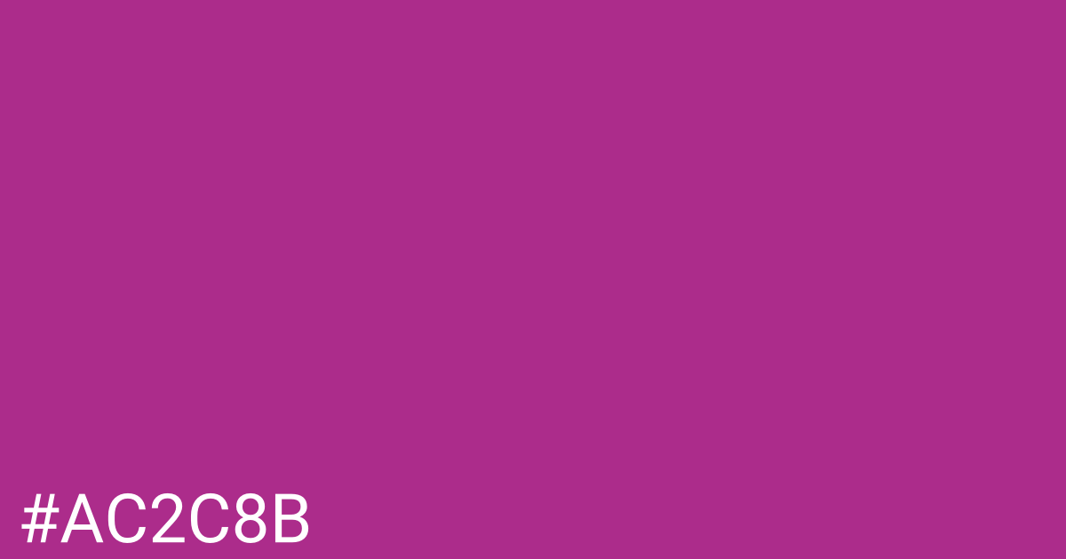 Hex color #ac2c8b graphic