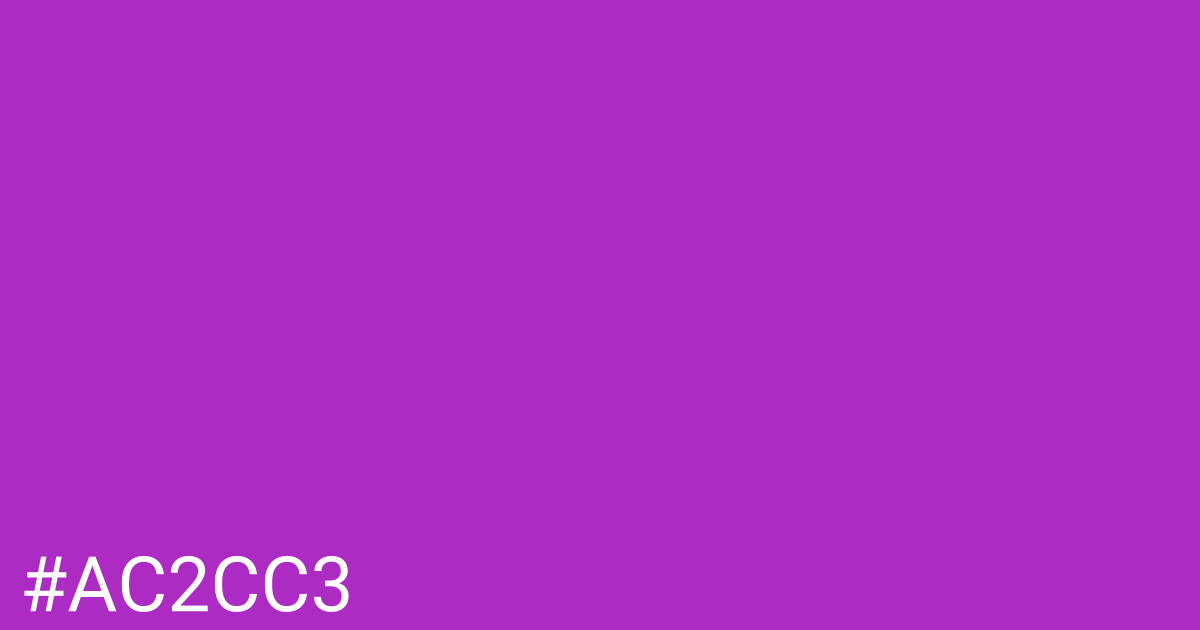 Hex color #ac2cc3 graphic