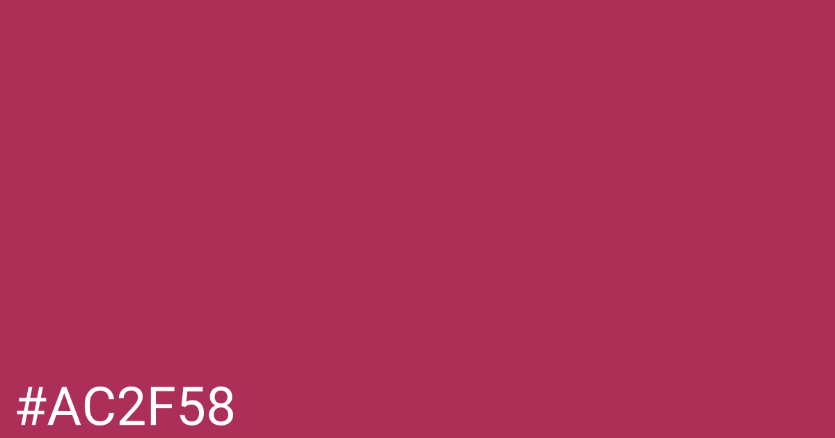 Hex color #ac2f58 graphic