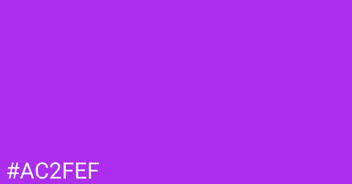 Hex color #ac2fef graphic
