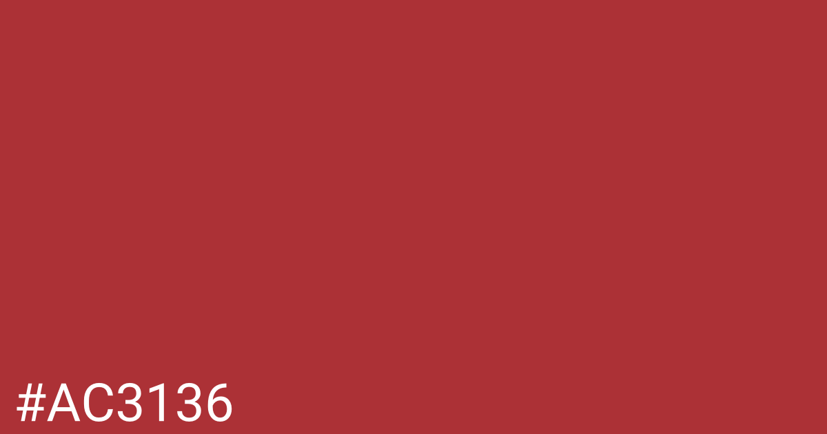 Hex color #ac3136 graphic