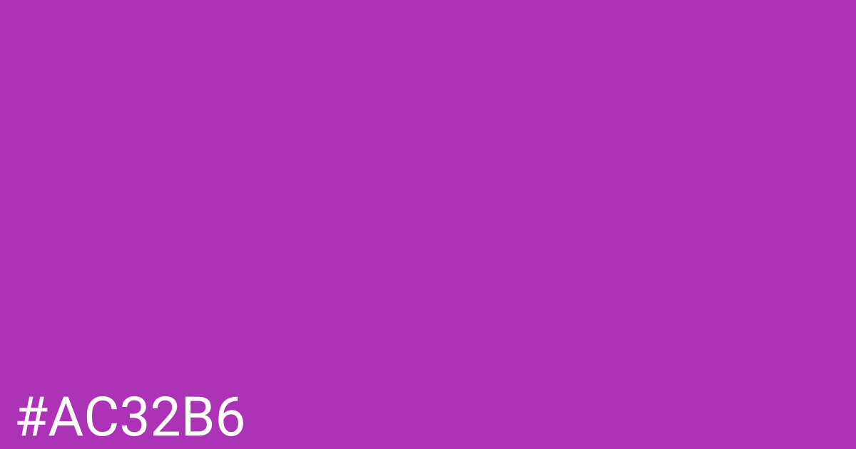 Hex color #ac32b6 graphic