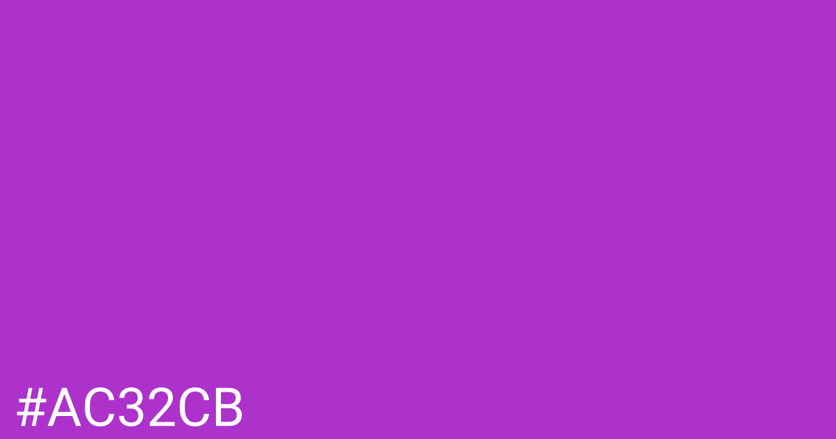 Hex color #ac32cb graphic
