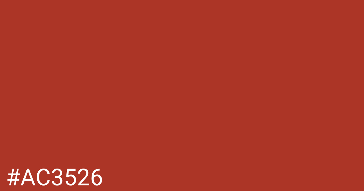 Hex color #ac3526 graphic
