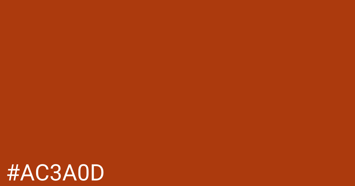 Hex color #ac3a0d graphic