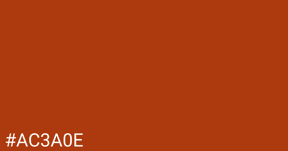 Hex color #ac3a0e graphic