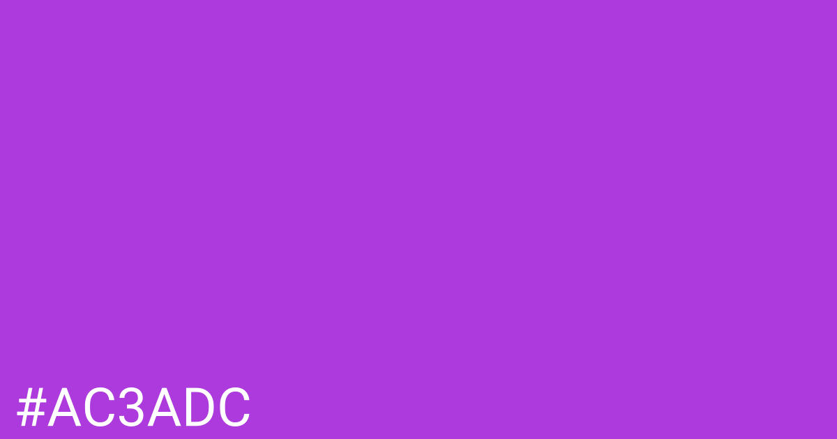 Hex color #ac3adc graphic