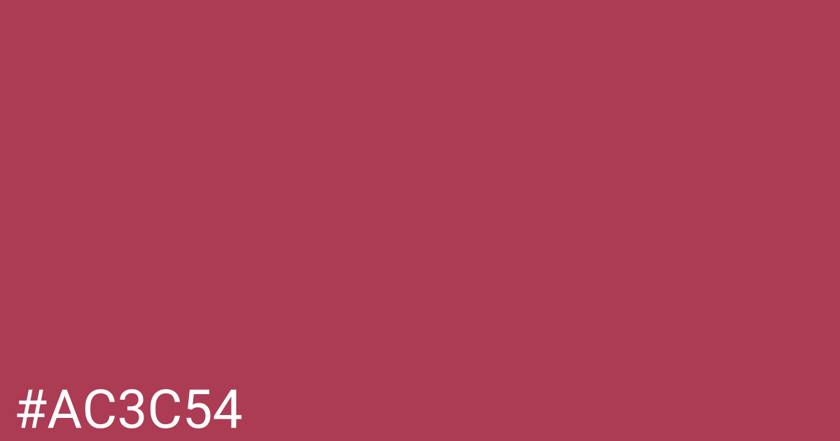 Hex color #ac3c54 graphic
