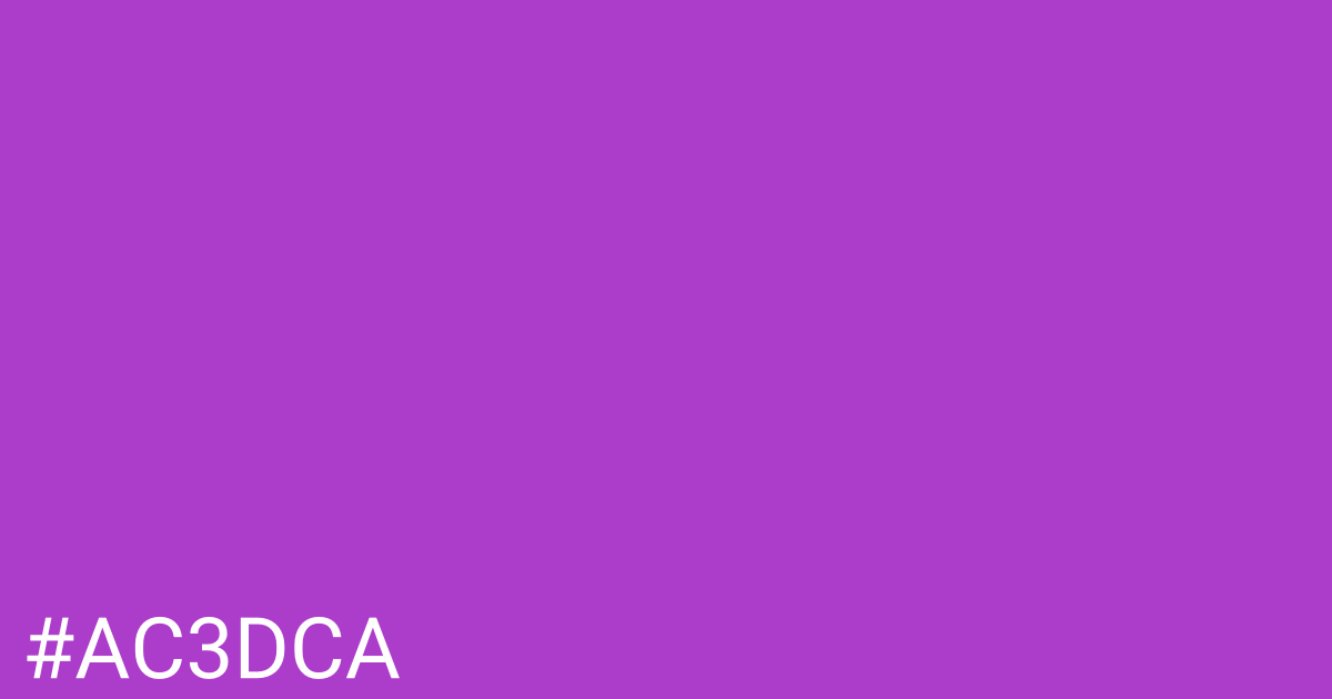 Hex color #ac3dca graphic