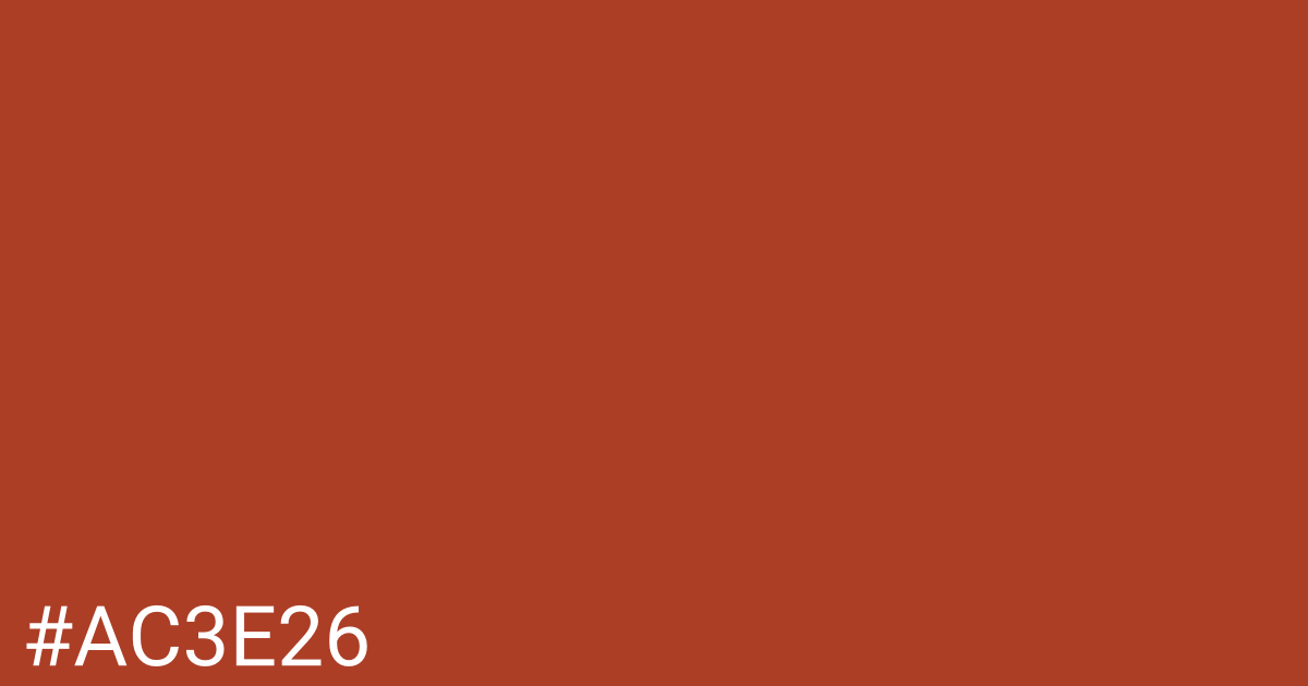 Hex color #ac3e26 graphic