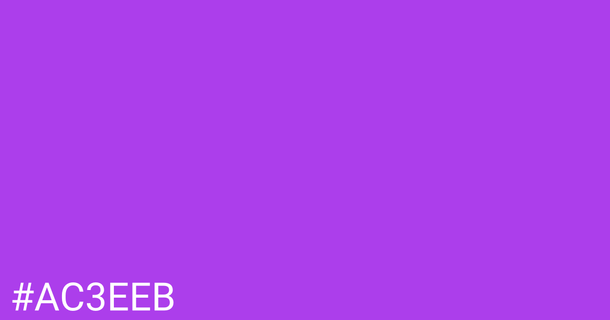 Hex color #ac3eeb graphic
