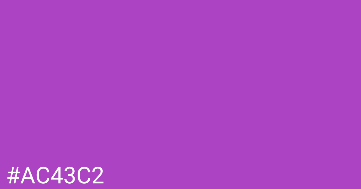 Hex color #ac43c2 graphic