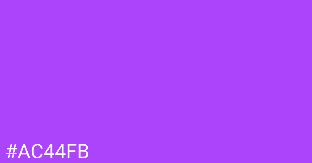 Hex color #ac44fb graphic