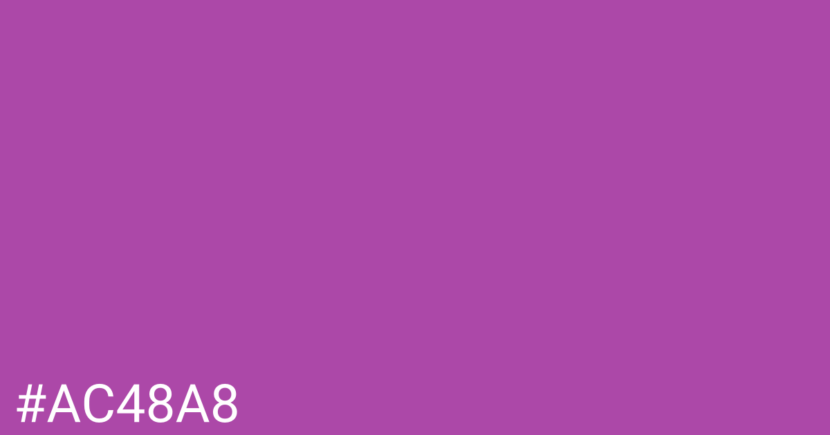 Hex color #ac48a8 graphic