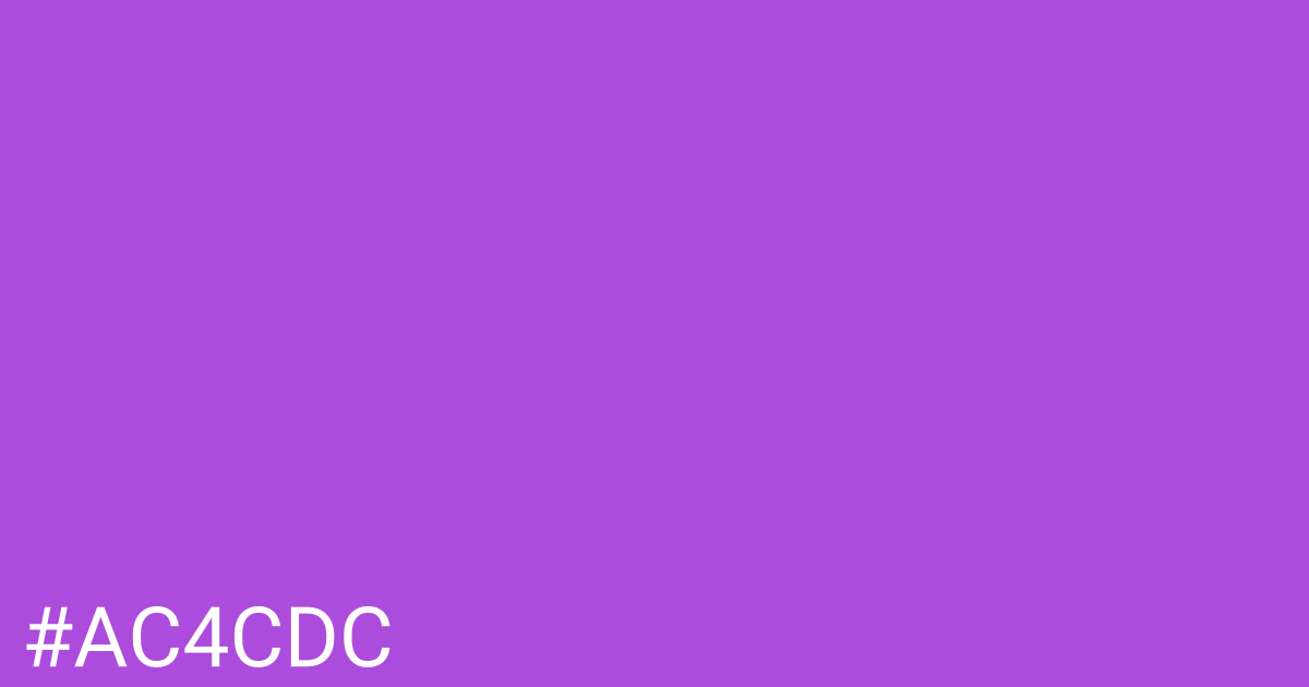 Hex color #ac4cdc graphic