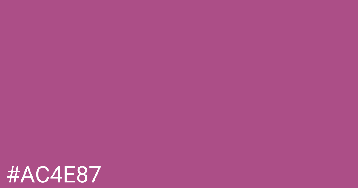 Hex color #ac4e87 graphic