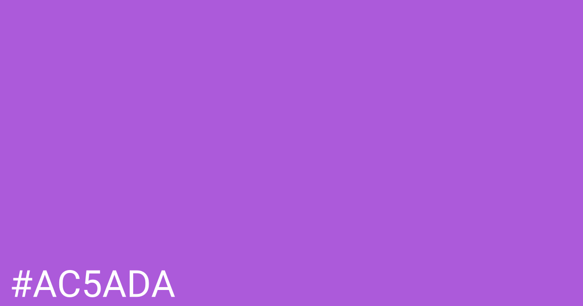 Hex color #ac5ada graphic
