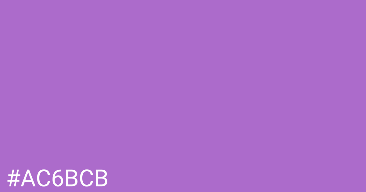 Hex color #ac6bcb graphic