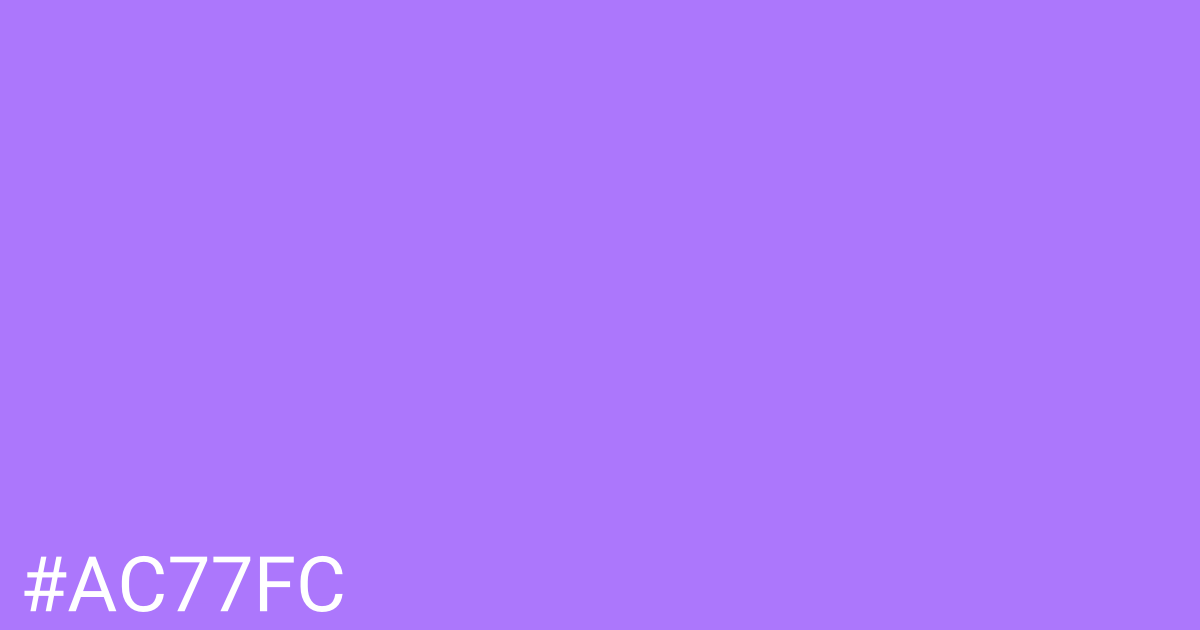 Hex color #ac77fc graphic