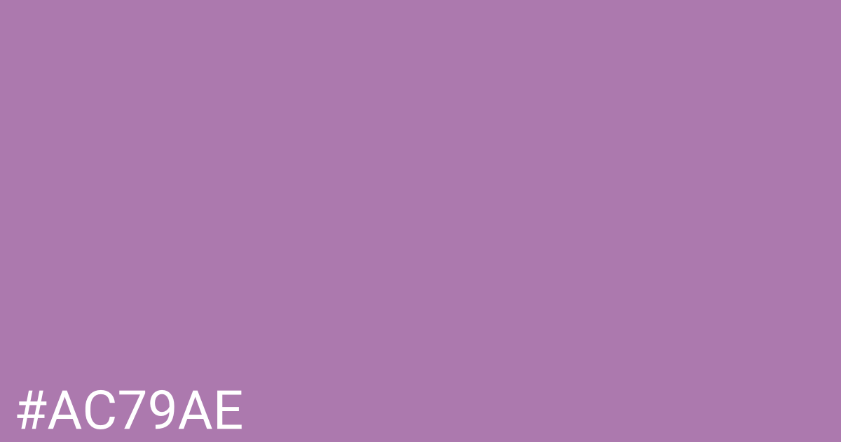 Hex color #ac79ae graphic