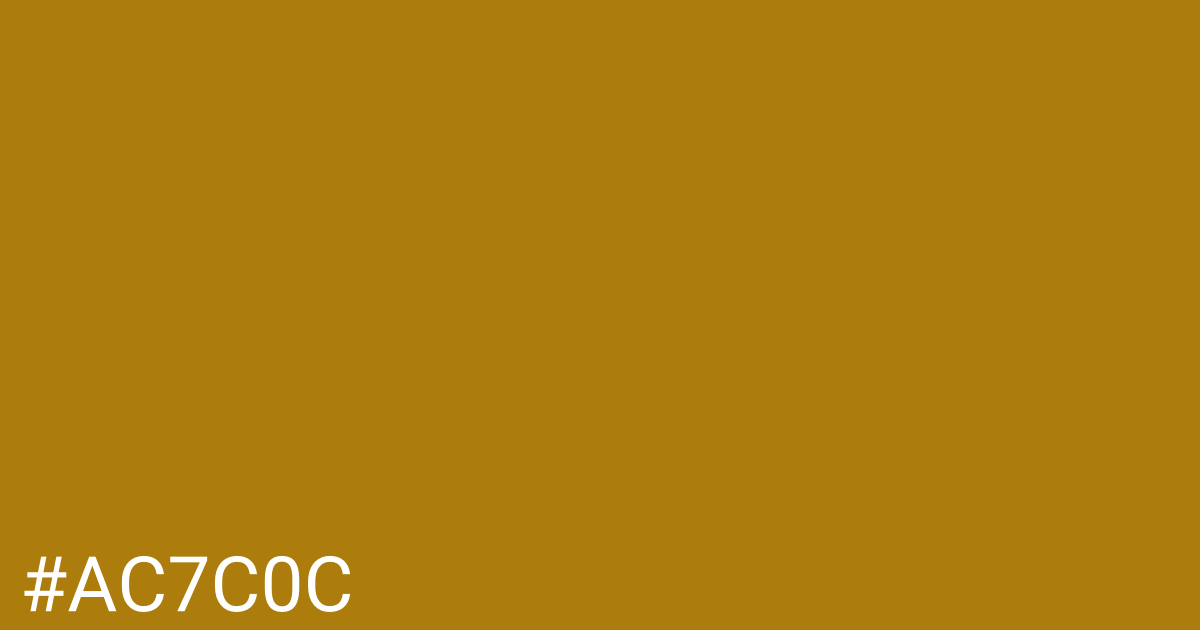 Hex color #ac7c0c graphic