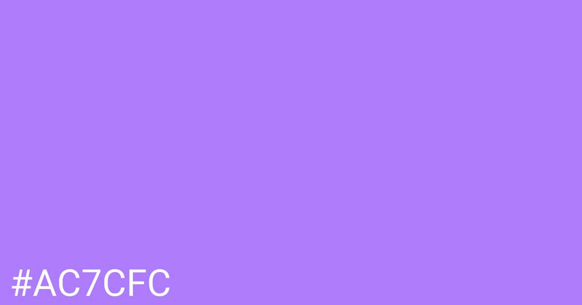 Hex color #ac7cfc graphic