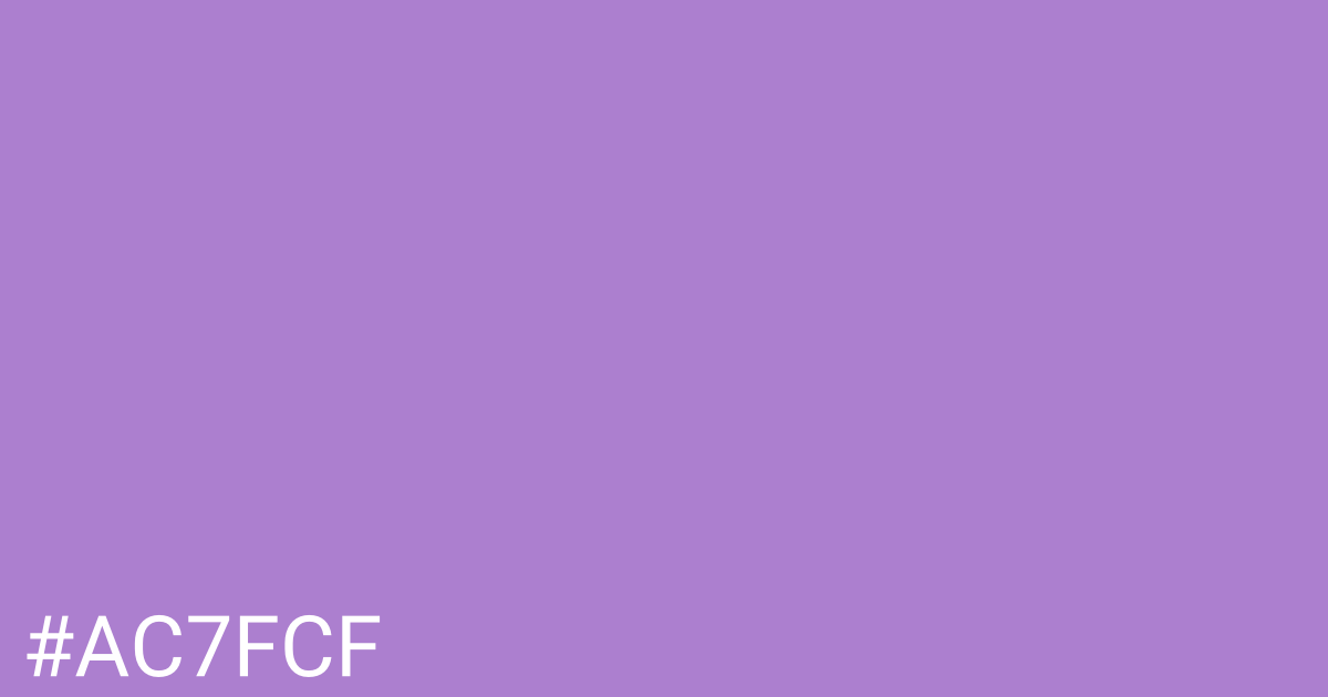 Hex color #ac7fcf graphic